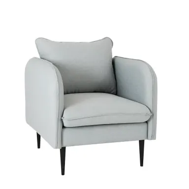 Naslonjač POSH crna- platina, platina siva