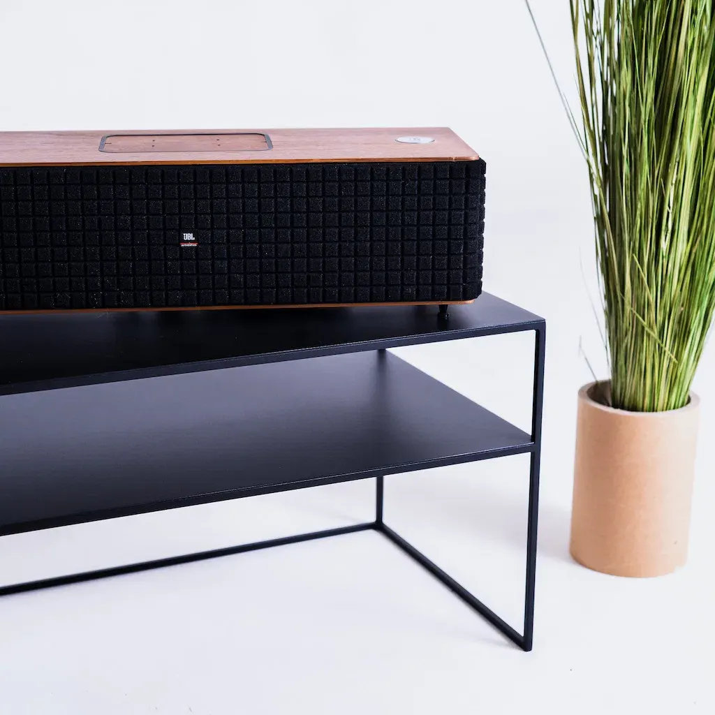 RTV stol SENSO FLOWER metal L – crna — bočni prikaz