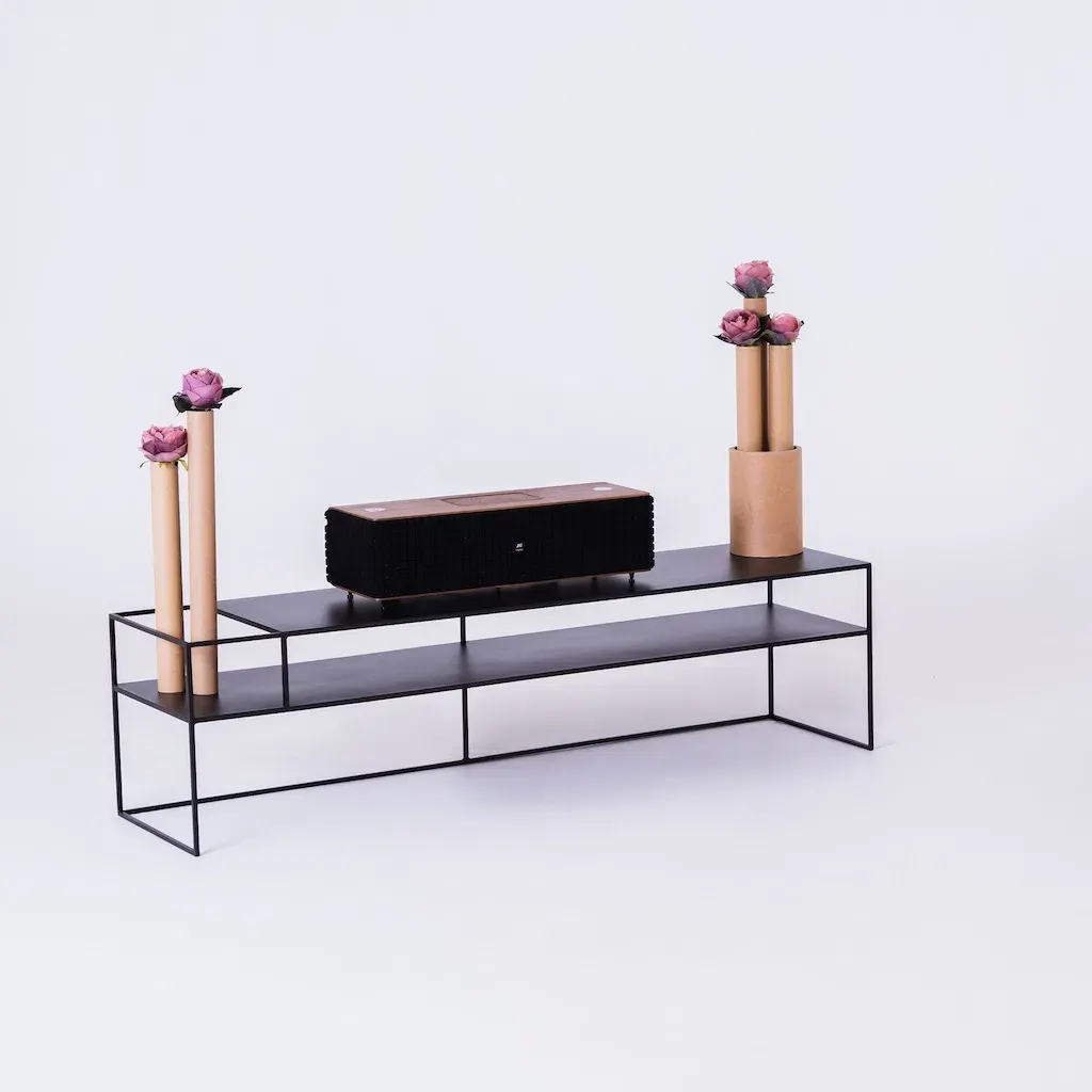 RTV stol SENSO FLOWER metal L – crna — detalj
