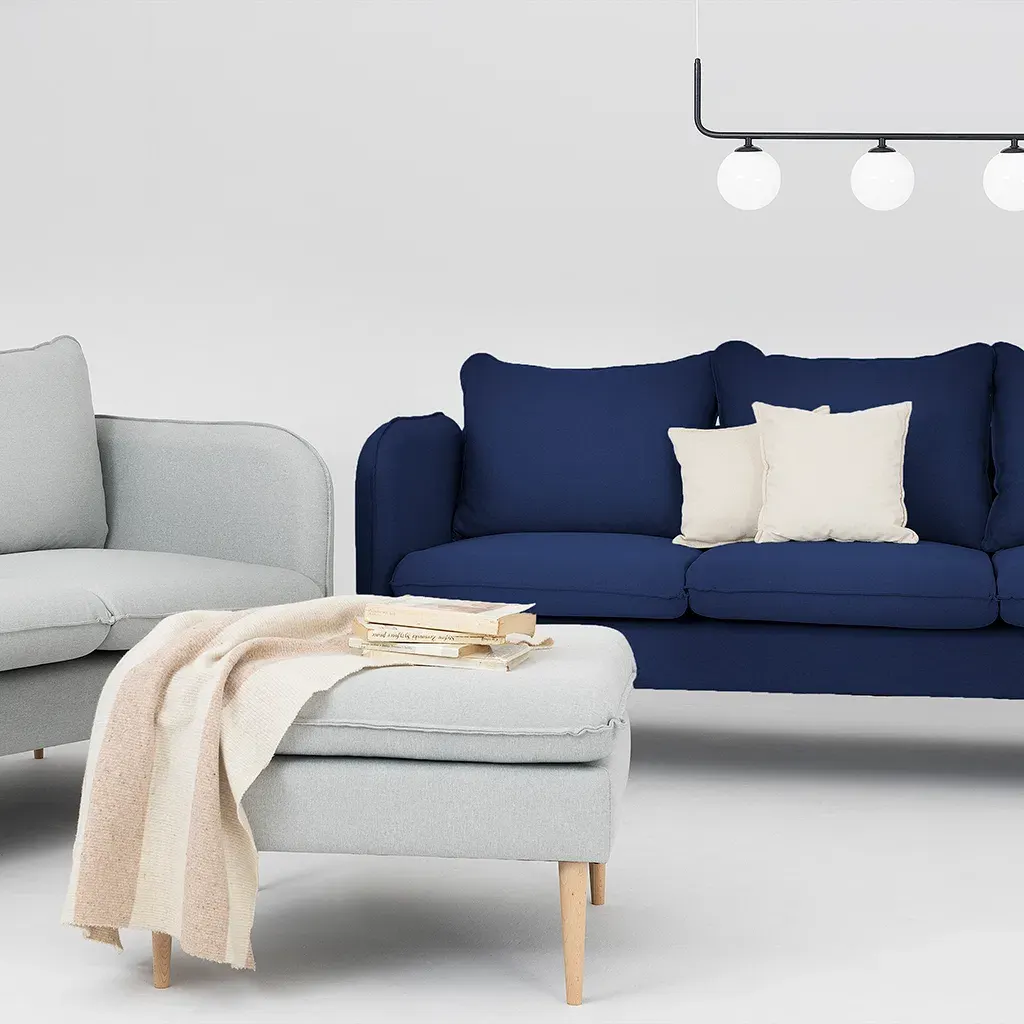 Sofa POSH drvo trosjed – ink, prirodni — detalj