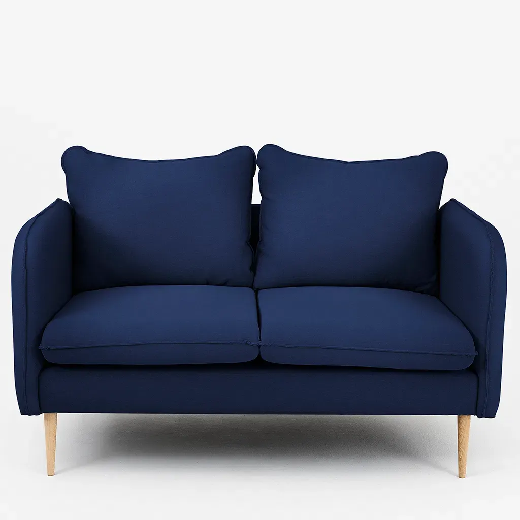 Sofa POSH drvo dvosjed – ink, prirodni — gornji prikaz
