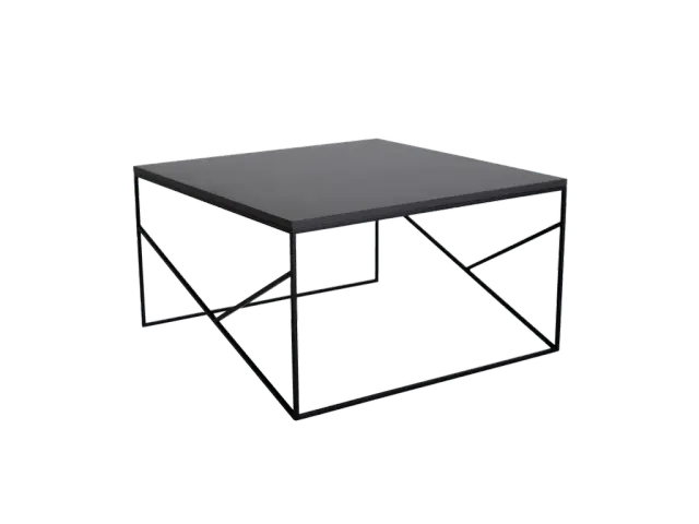 Klub stol FANCY BASIC 80 - crna 80×80×45 | V&B Casa
