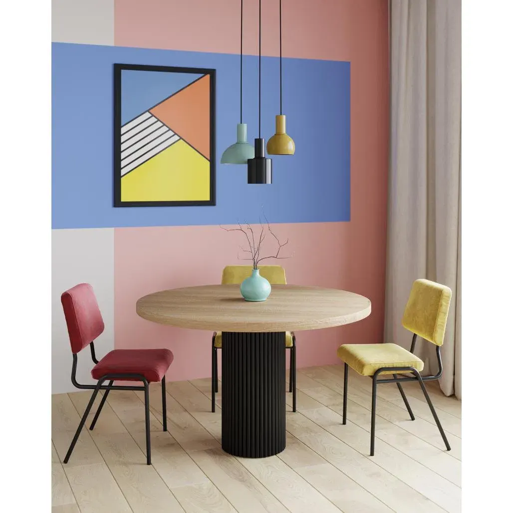 STRALE 3 viseća lampa, narančasta/ zelena/ crna — bočni prikaz