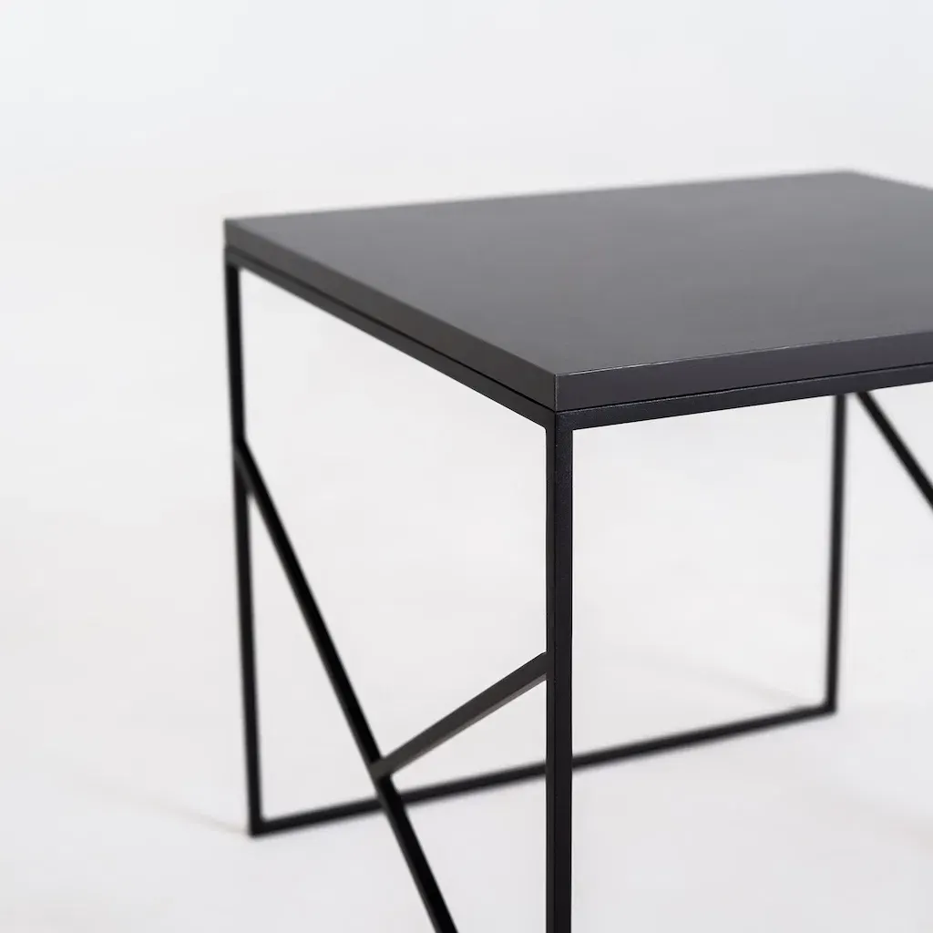 Klub stol FANCY BASIC 50 – crna — gornji prikaz