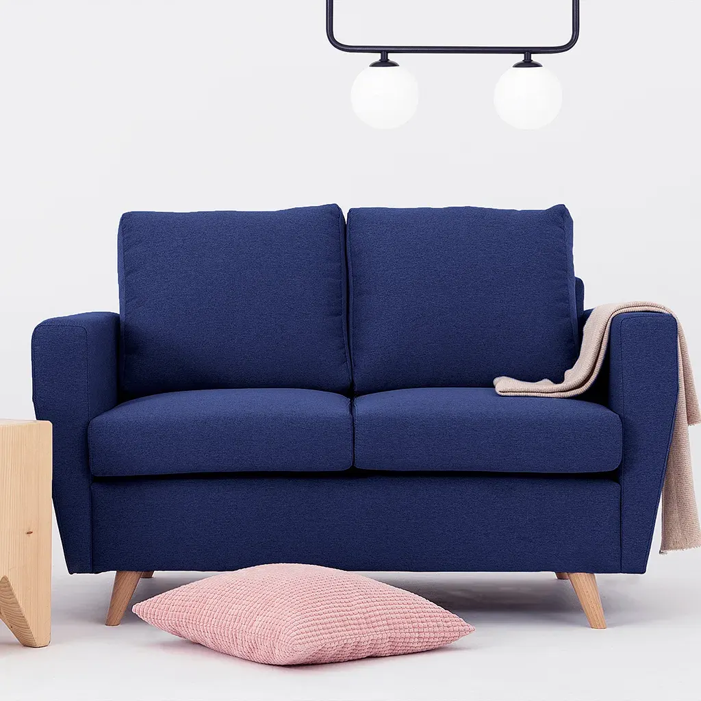 Sofa LOVER dvosjed – ink, prirodni — gornji prikaz