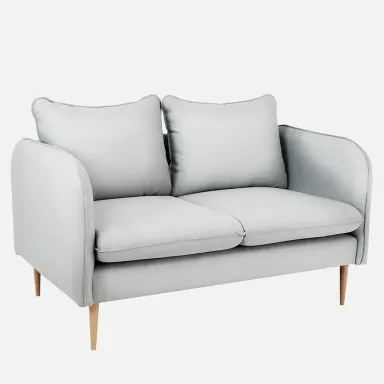 Sofa POSH drvo dvosjed - platina, prirodni, platina siva