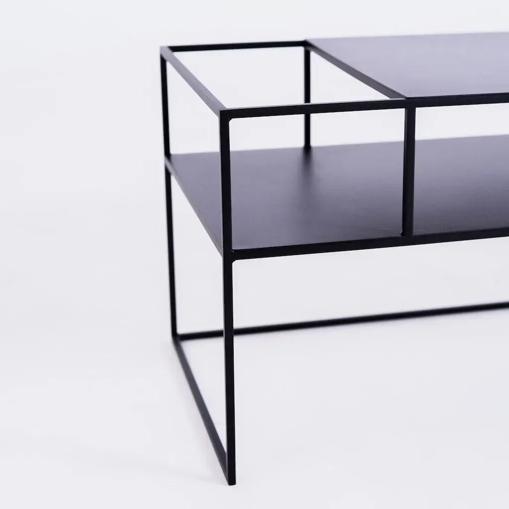 RTV stol SENSO FLOWER metal L – crna — detalj