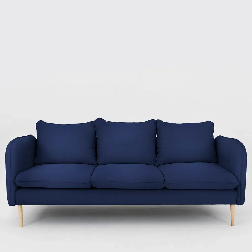 Sofa POSH drvo trosjed – ink, prirodni — lifestyle prikaz