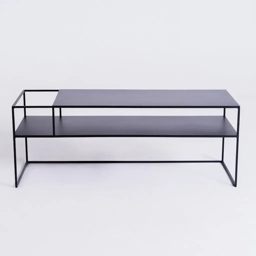 RTV stol SENSO FLOWER metal L – crna — gornji prikaz