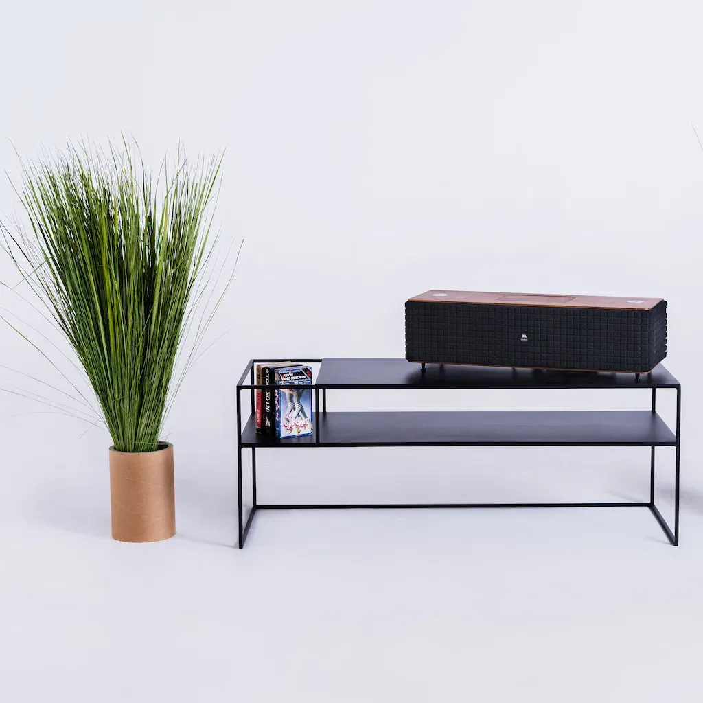RTV stol SENSO FLOWER metal L – crna — lifestyle prikaz