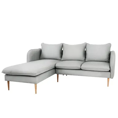 Kutna garnitura POSH L drvo - platina, prirodni, platina siva