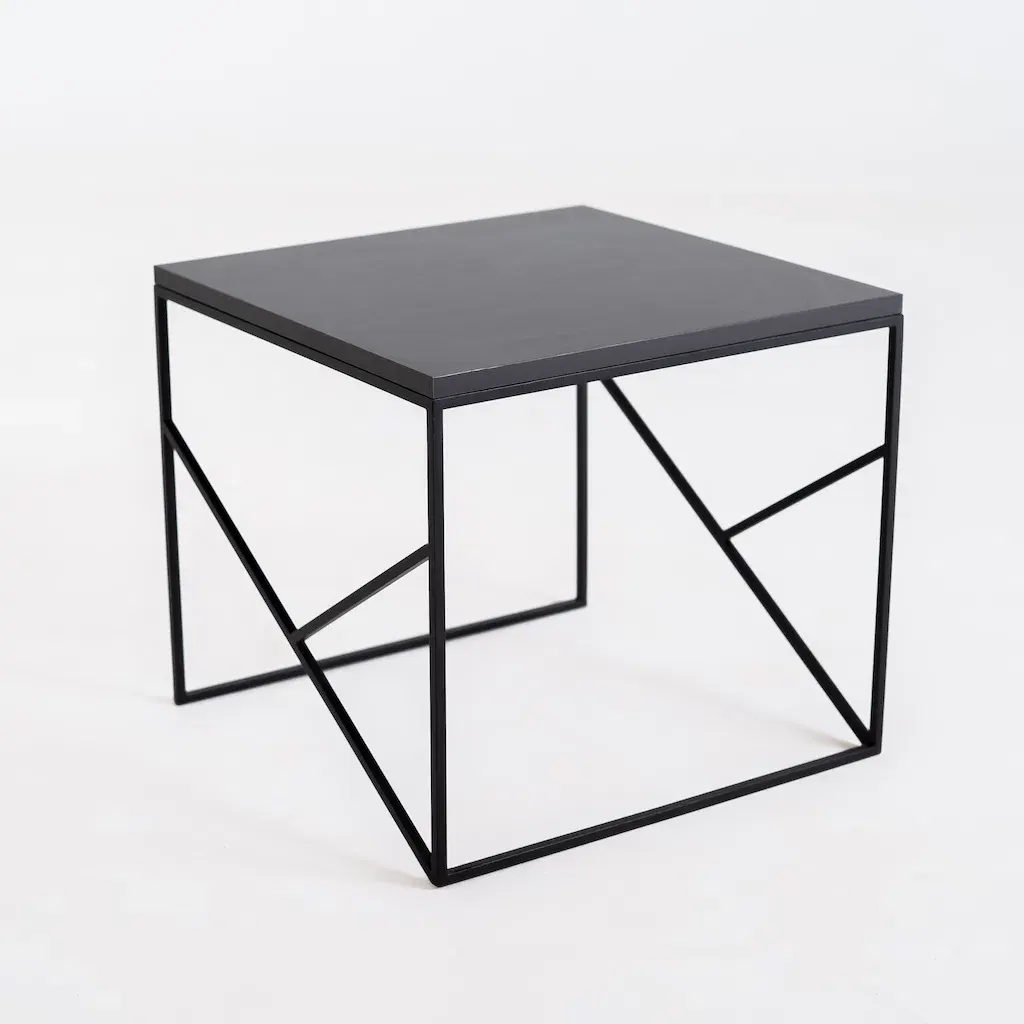 Klub stol FANCY BASIC 50 – crna — lifestyle prikaz