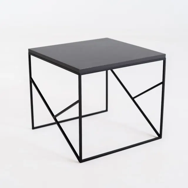 Klub stol FANCY BASIC 50 - crna 50×50×45 | V&B Casa