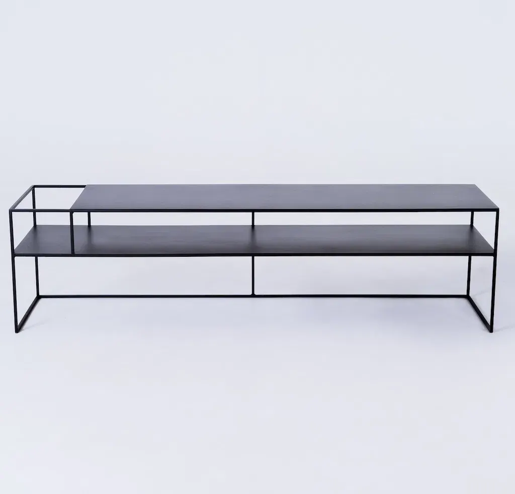 RTV stol SENSO FLOWER metal L – crna — lifestyle prikaz