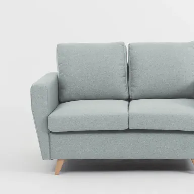 Sofa LOVER dvosjed - platina, prirodni, platina siva