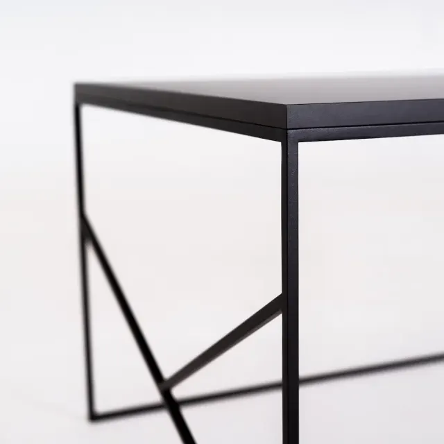 Klub stol FANCY BASIC - crna — laminska ploča za 100×60×45