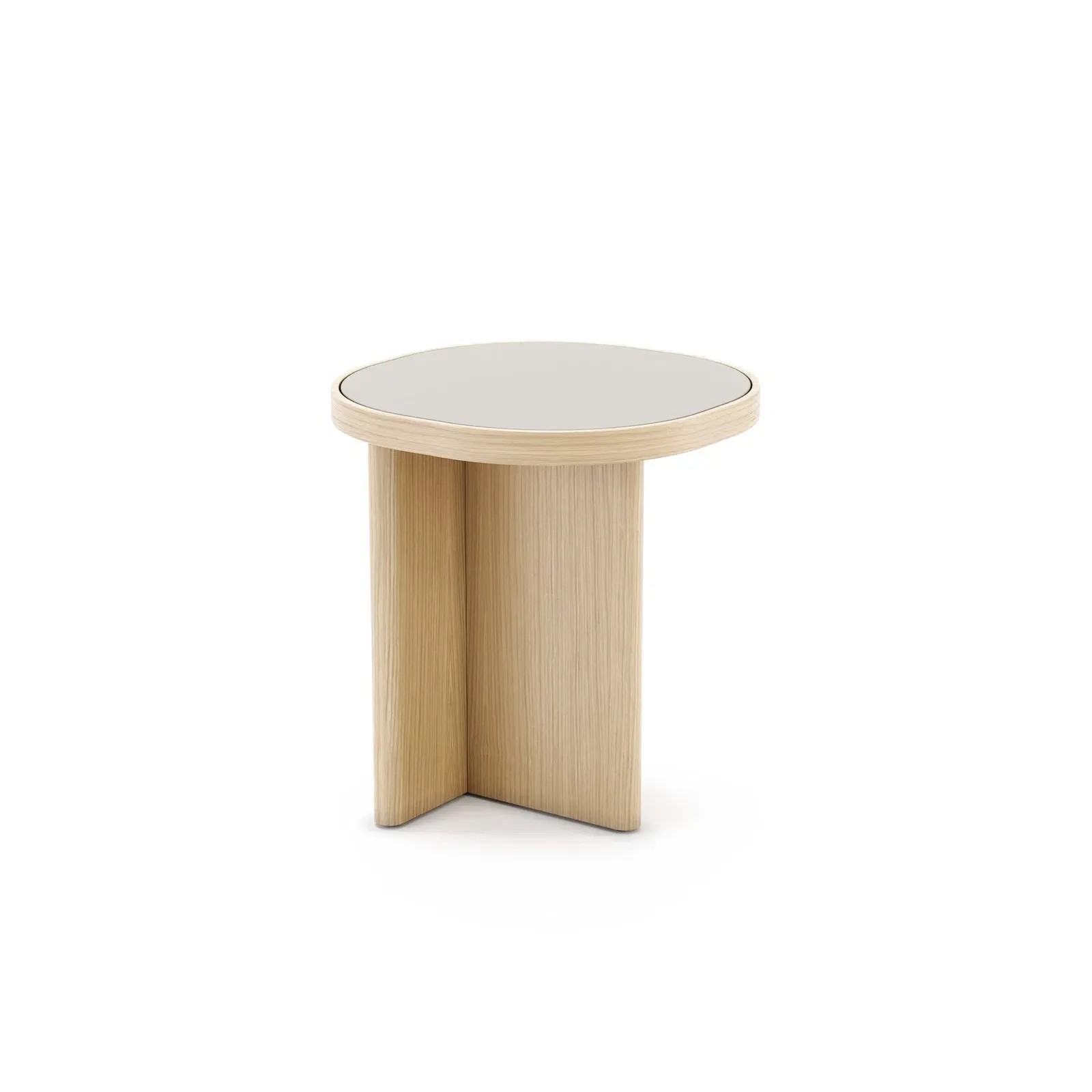 Pomoćni stol Gilbert S — Natural Oak Taupe — bočni prikaz