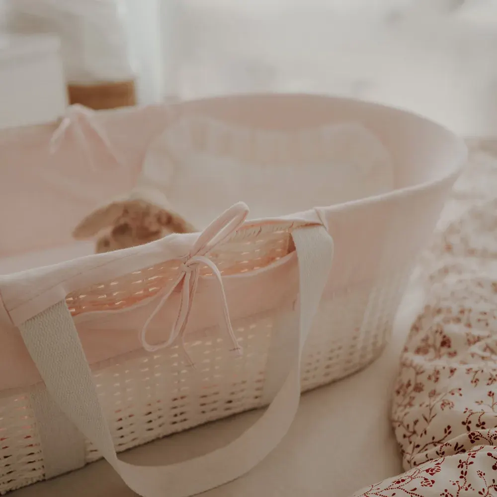 Navlaka za košaru ružičasta, pamuk — lifestyle prikaz