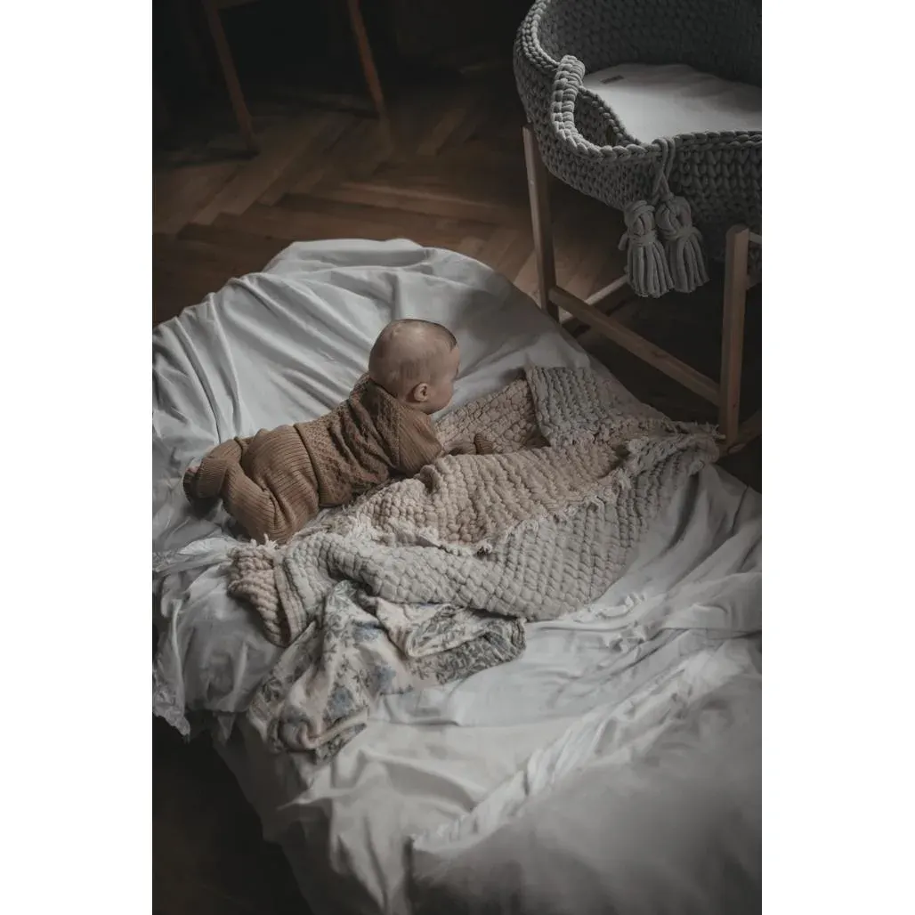 Košara svijetlosiva, pletena pamučna vrpca — slika 10