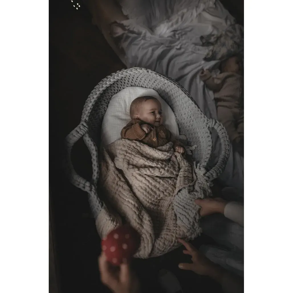 Košara svijetlosiva, pletena pamučna vrpca — slika 8
