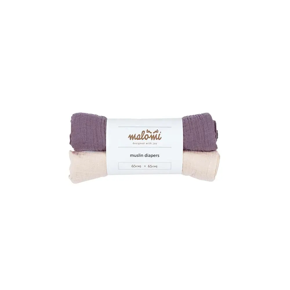 Muslin Nappies Natural Purple