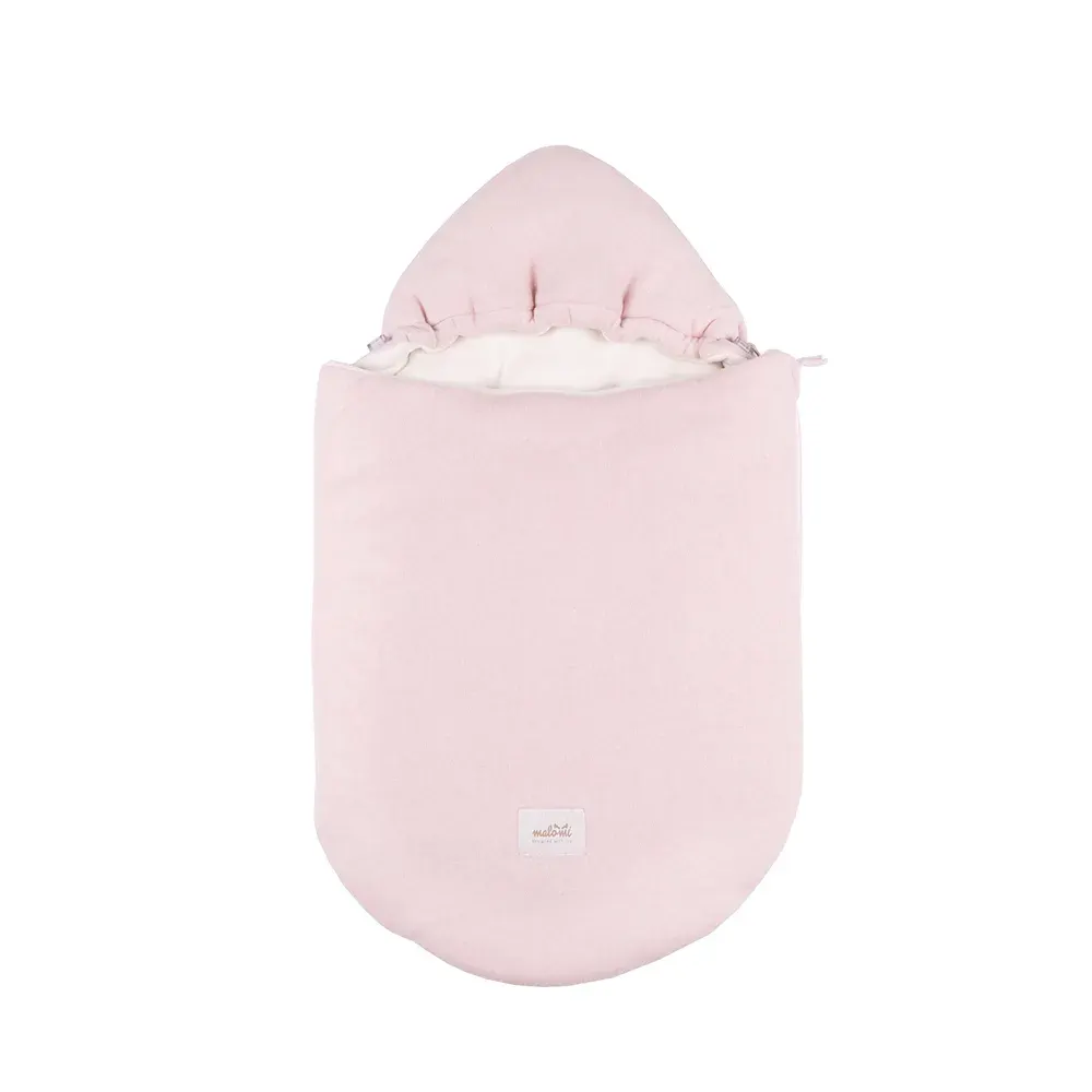 Car Seat Swaddle Organic Fleece Pink Melange