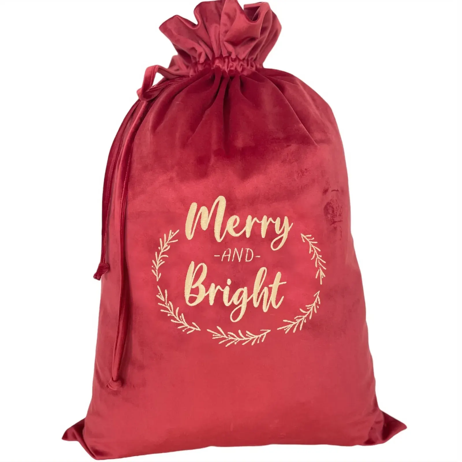 Christmas Bag Carmin Red Merry And Bright