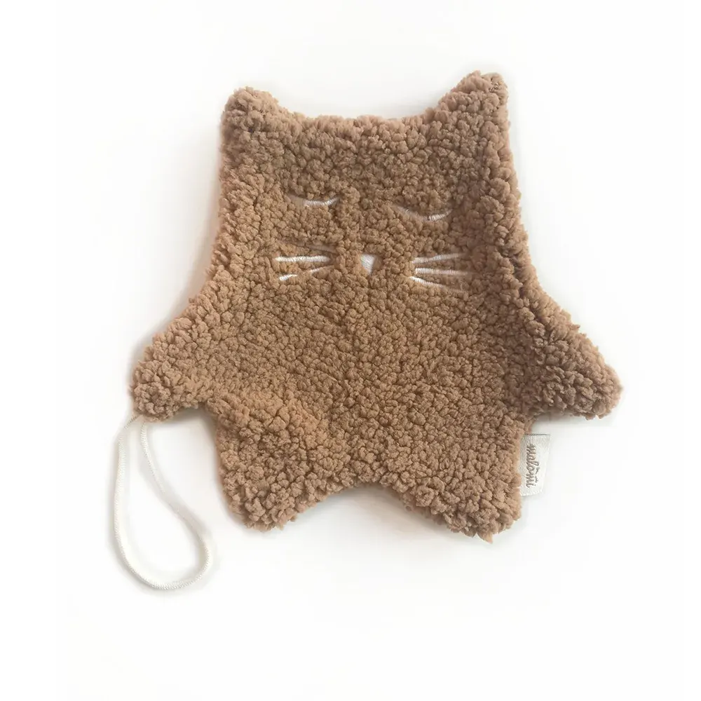 Pacifier Holder Cuddly Toy Kitten Camel