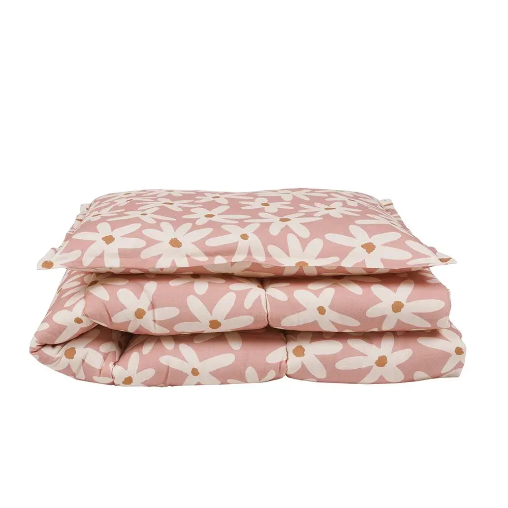 Set Posteljine Blush Daisies Roza M — detalj