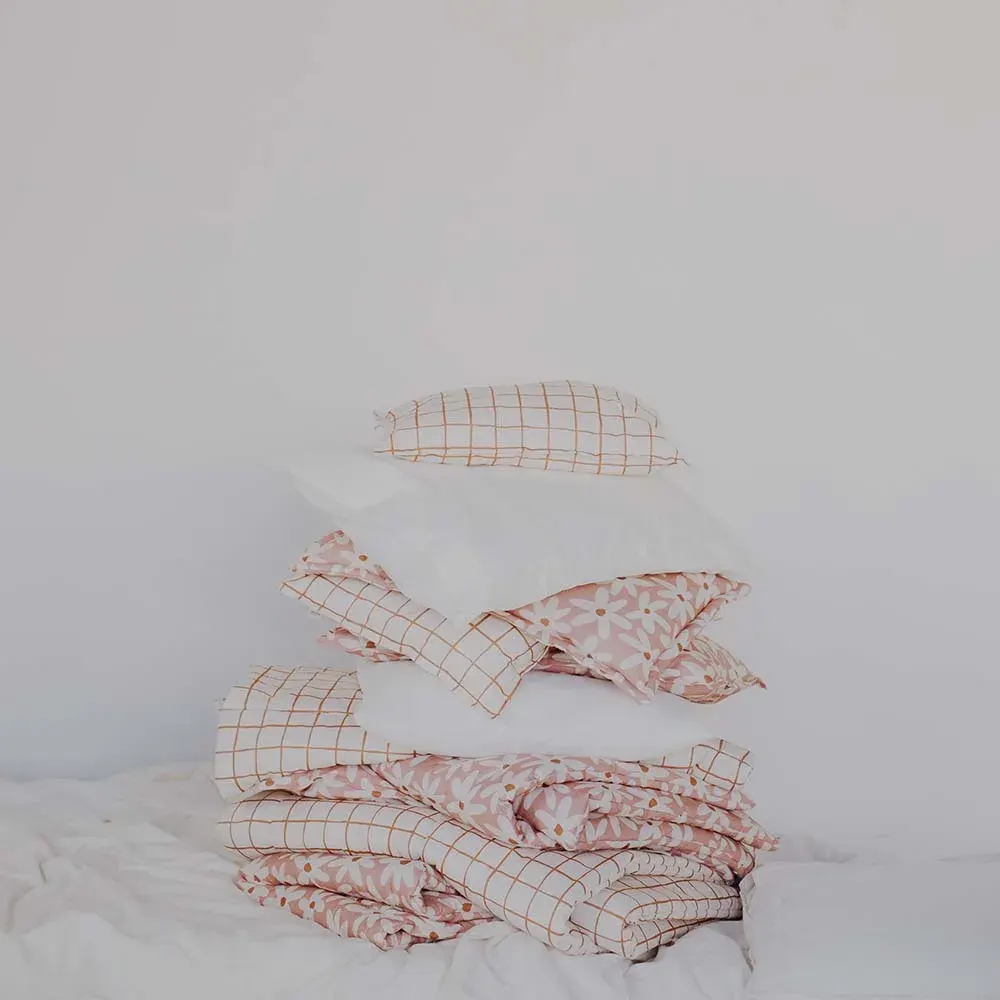Set Posteljine Blush Daisies Roza M — slika 9