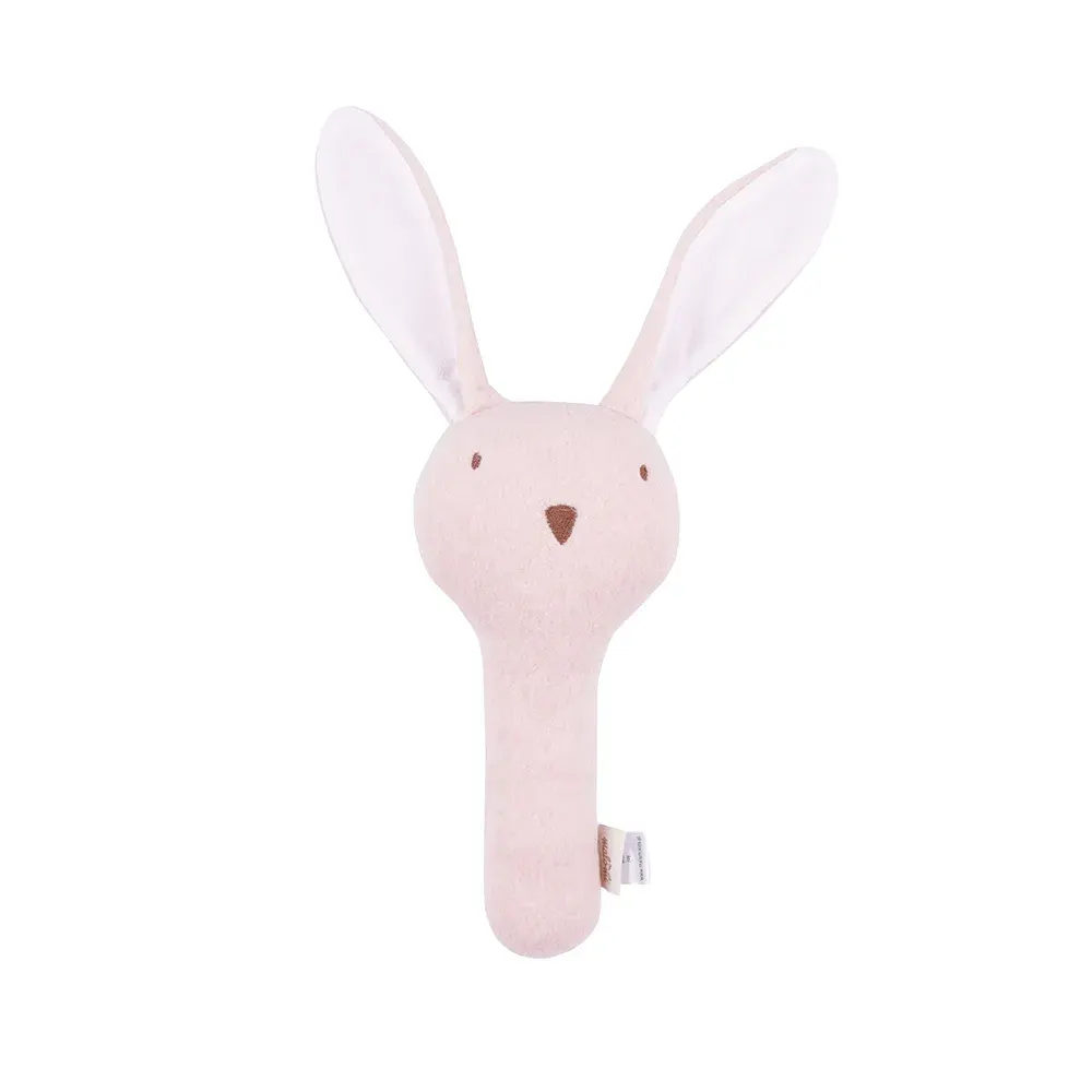 Rattle Toy Rabbit Organic Pink Melange