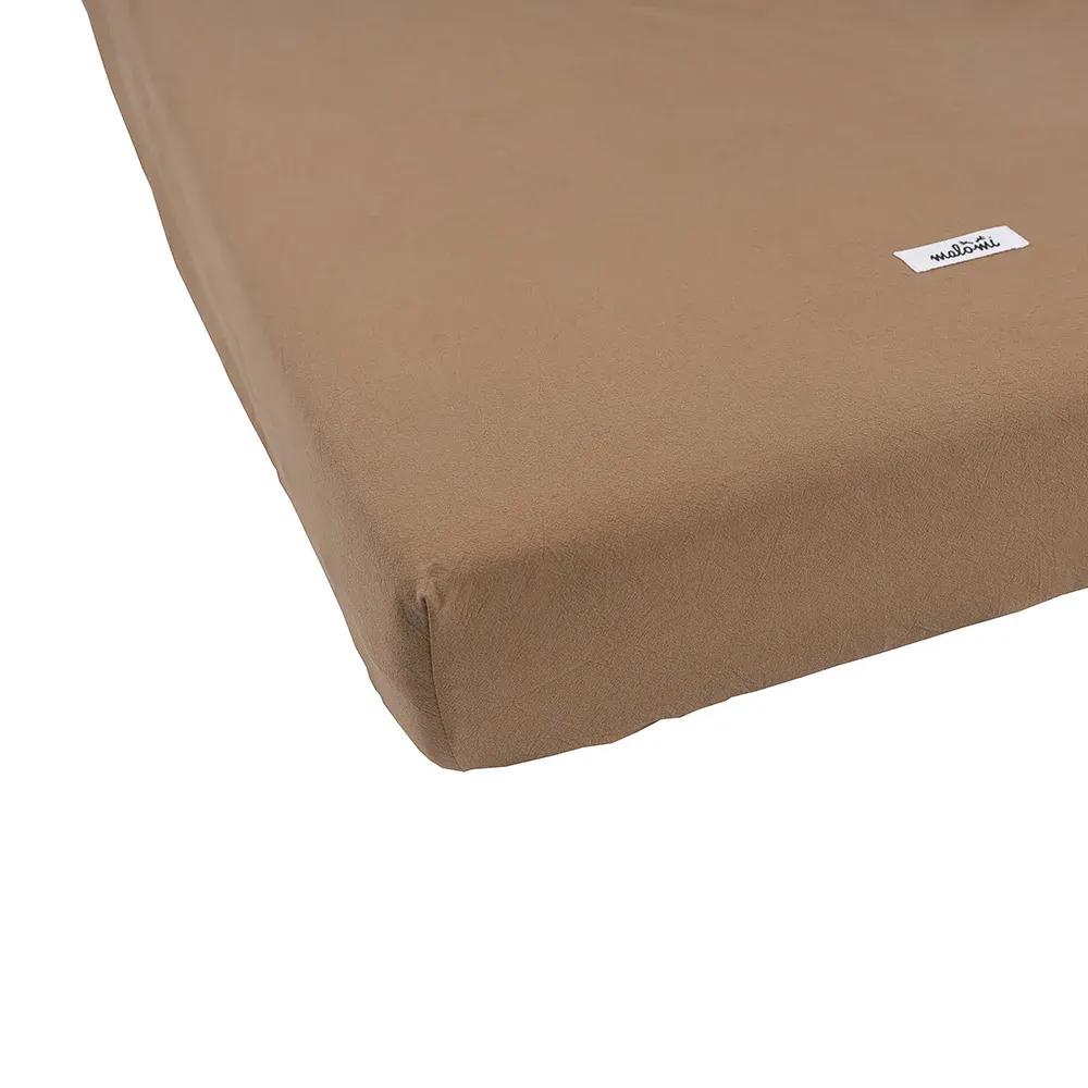Washed Cotton Bedsheet Camel · 120×60 cm
