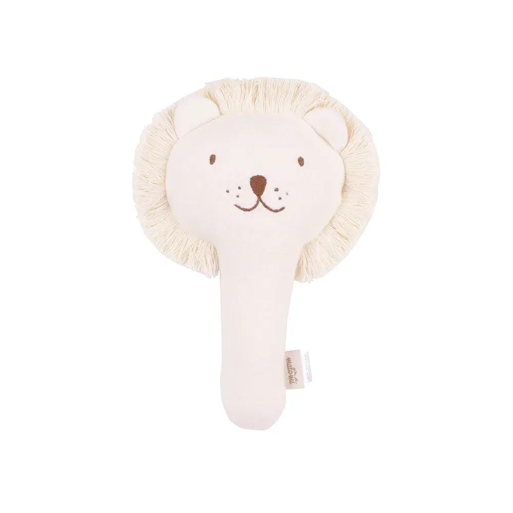 Rattle Toy Lion Organic Cream