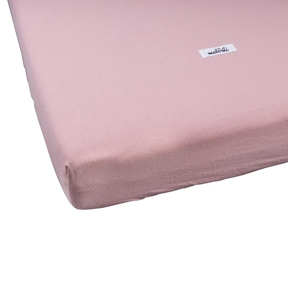 Washed Cotton Bedsheet Dusty Pink · 120×60 cm