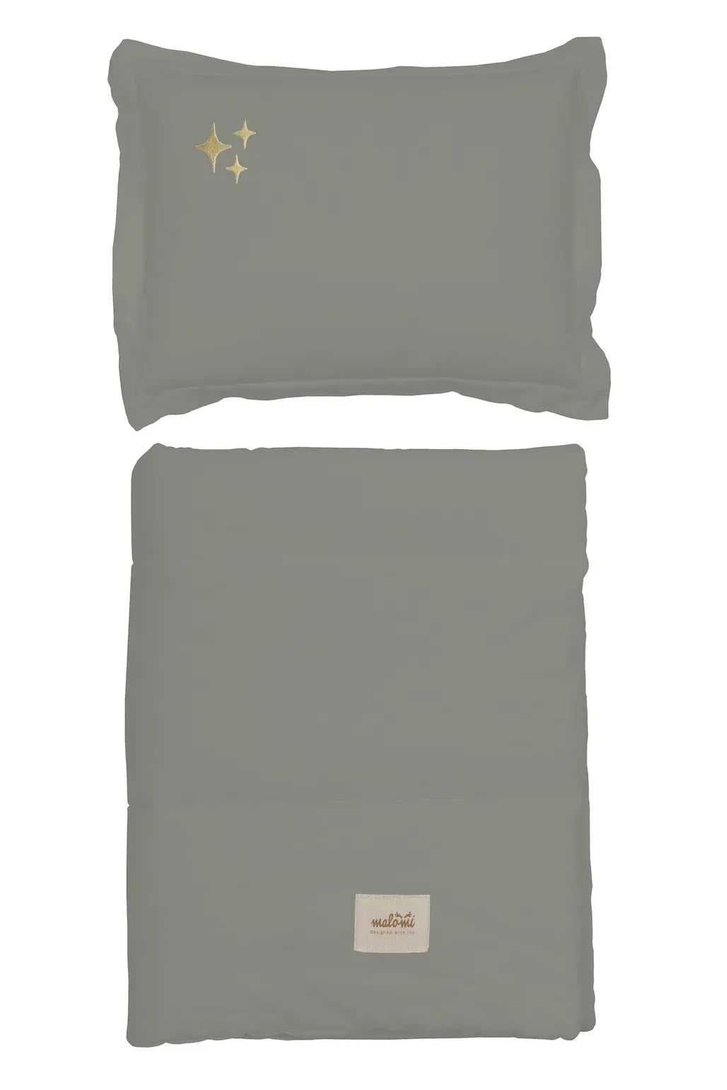 Washed Cotton Bedding Set Stars Forest Green X · M
