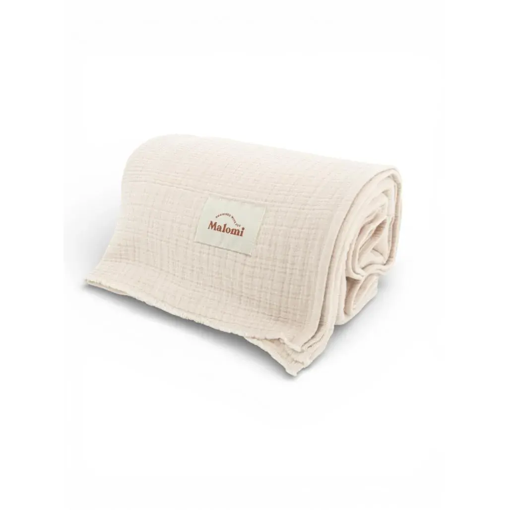 6 Layer Muslin Blanket Coverlet Natural · M