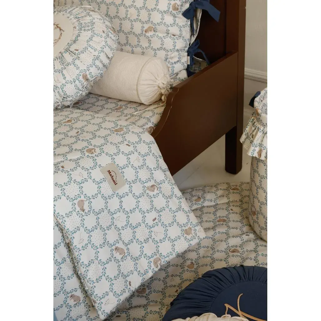 Set Posteljine Blue Cottage Bež Plava M — detalj
