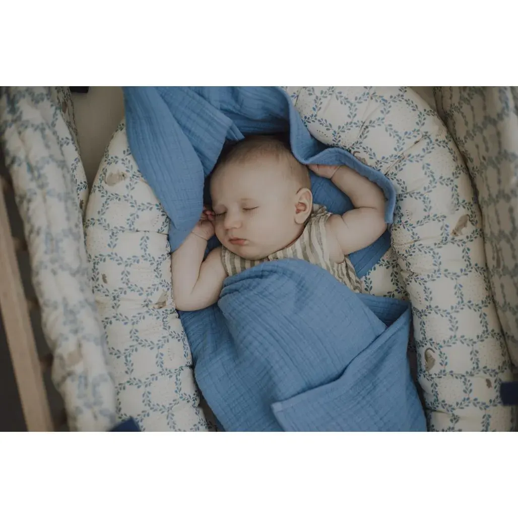 Gnijezdo za Bebe Blue Cottage Bež Plava — stražnji prikaz