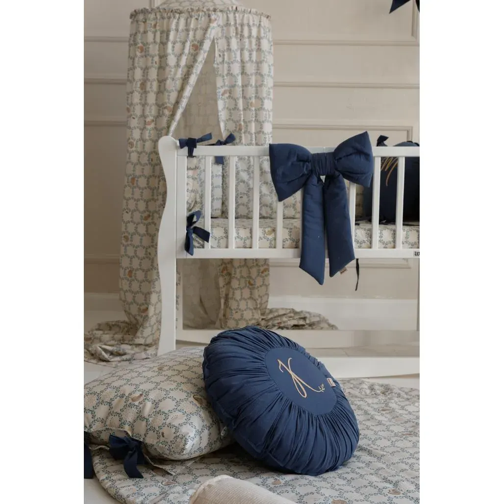 Dekorativni Jastuk Little Cottage Dreams Okrugli Tamno Plava — slika 12