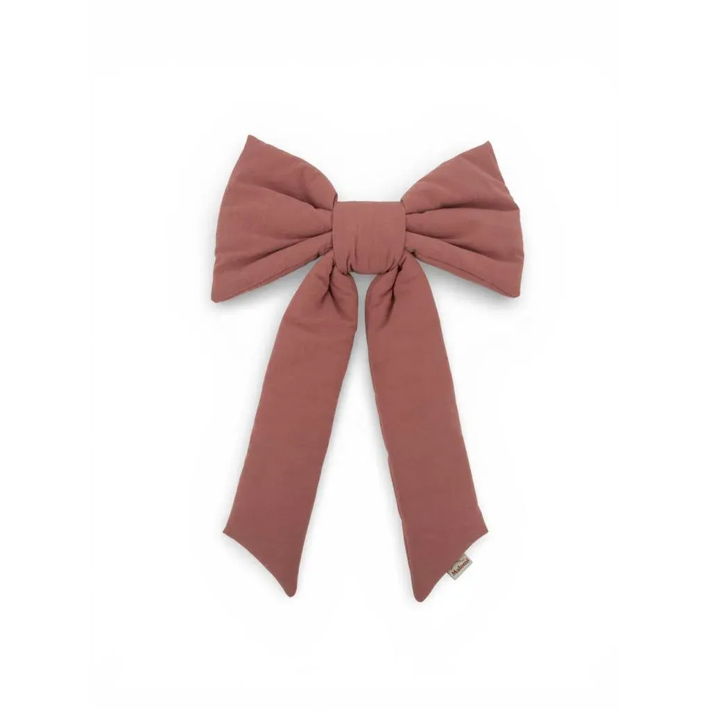 Decorative Washed Cotton Bow Mauve · L