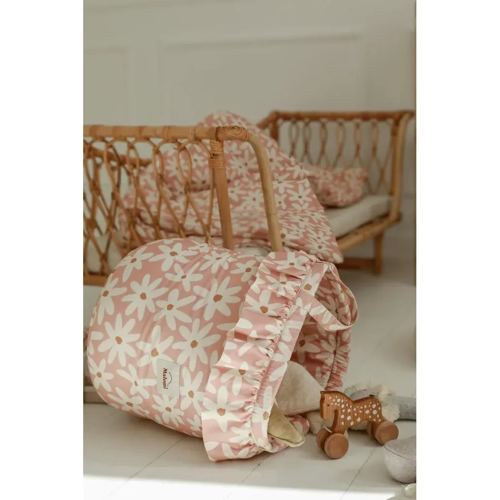 Košara za Igračke Blush Daisies Roza — bočni prikaz