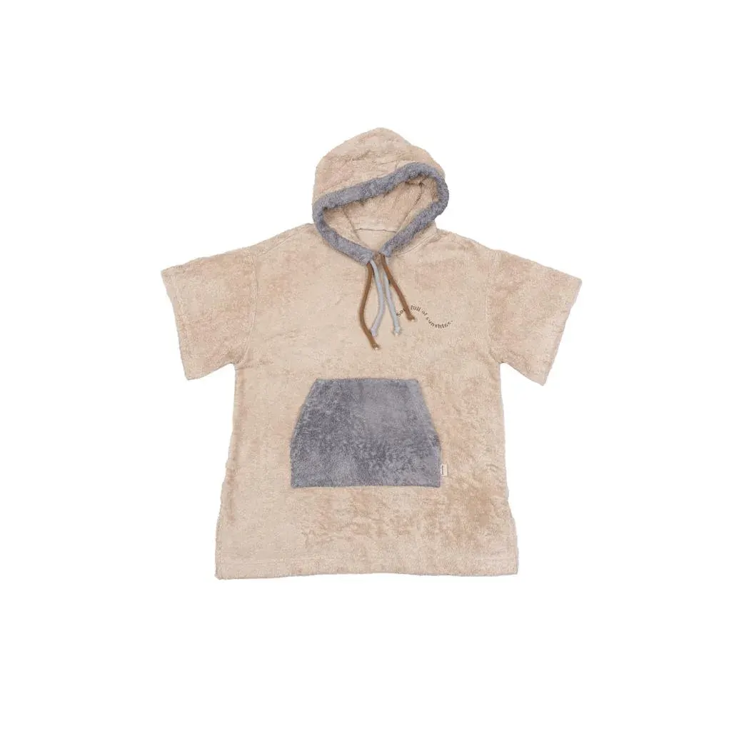 Bamboo Terry Beach Poncho Sand Blue · M