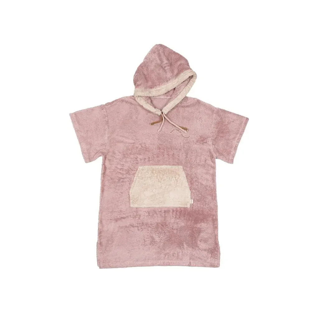 Bamboo Terry Beach Poncho Pink · XL