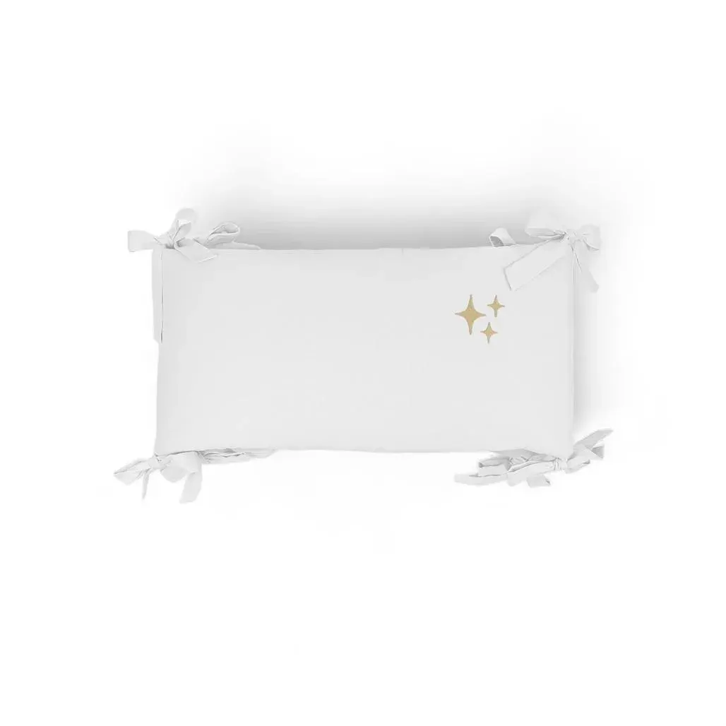 Cot Bumper Washed Stars Ecru · S