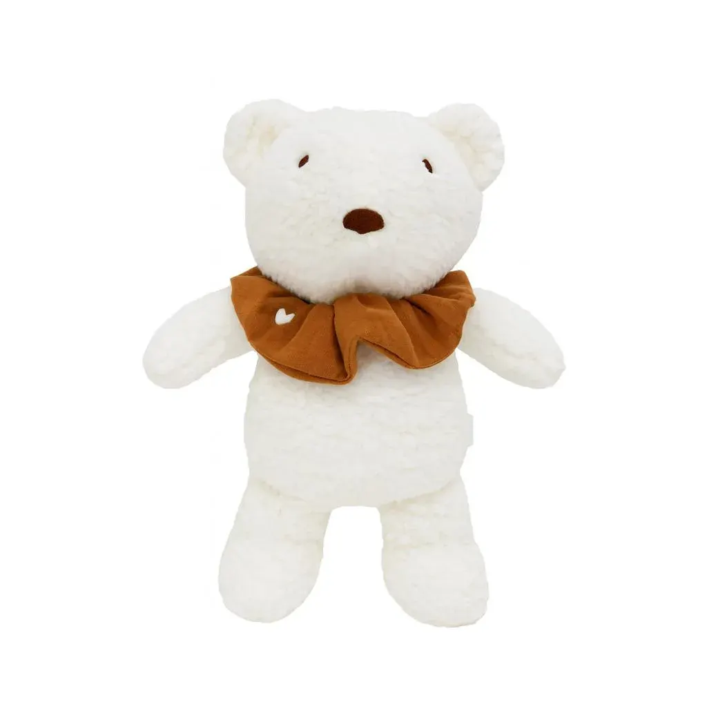 Cuddly Toy Teddy With Scrunchy Ecru