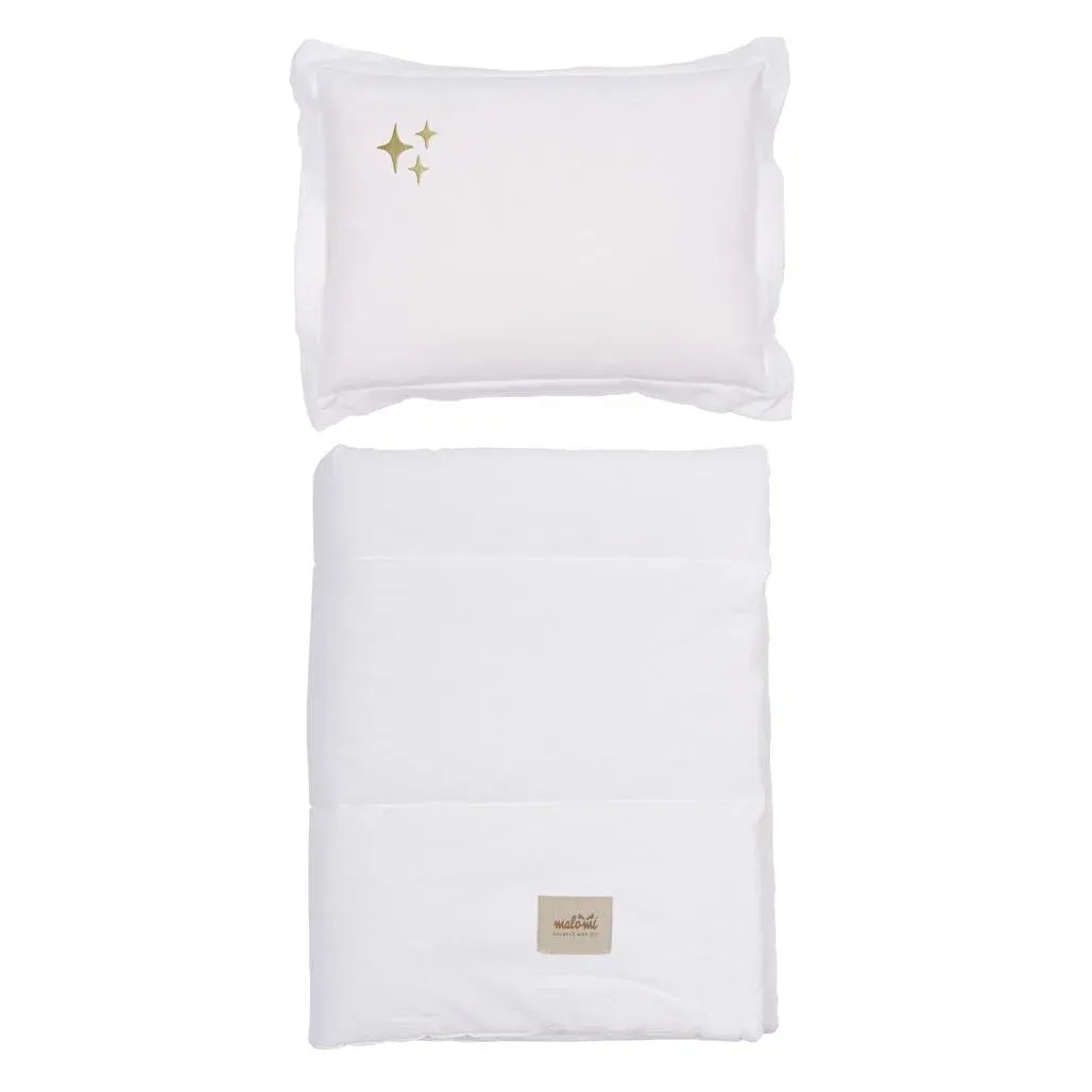 Washed Cotton Bedding Set Stars Ecru X · XL