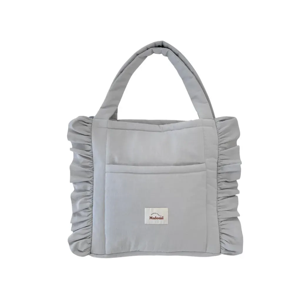 Ruffle Shopper Bag Grey
