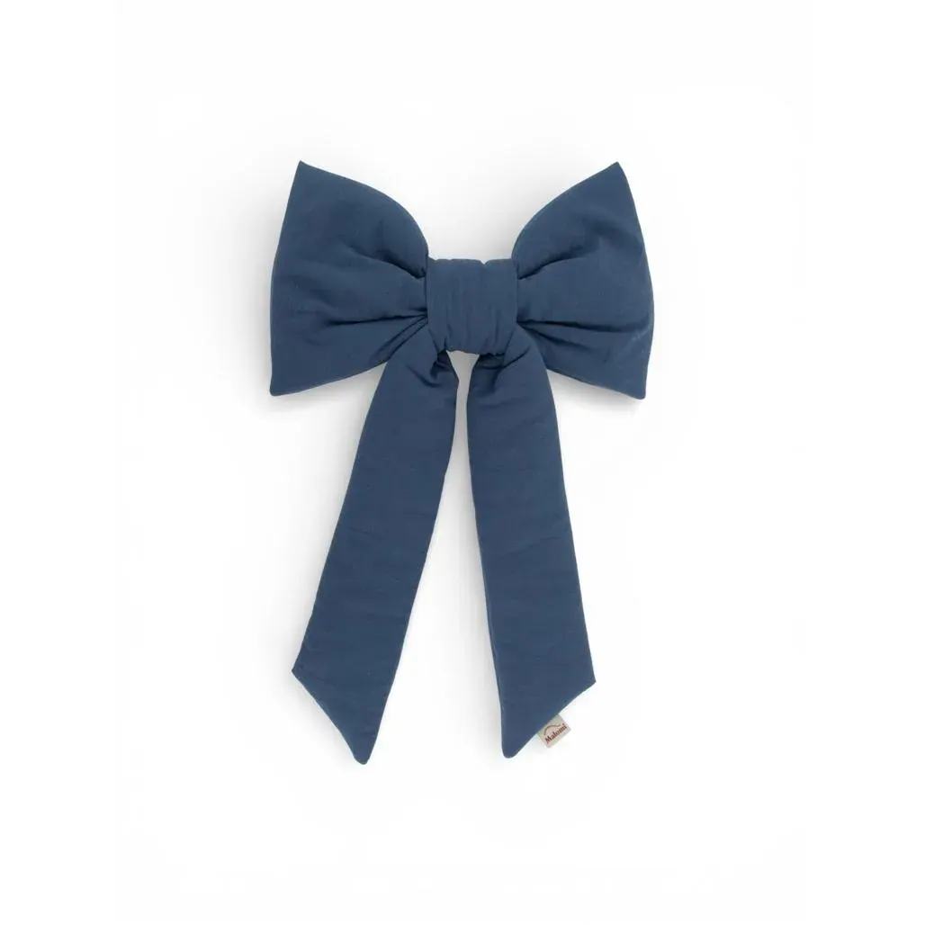Decorative Washed Cotton Bow Dark Blue · M