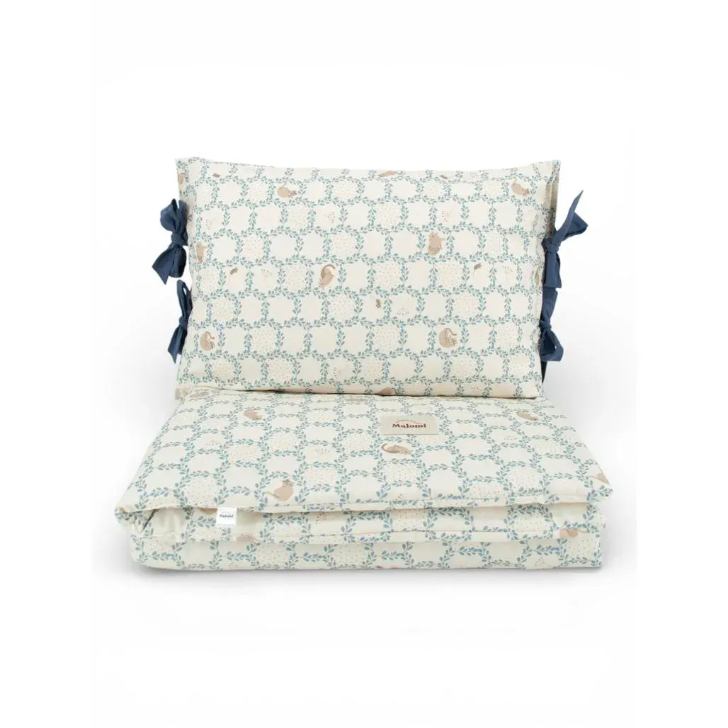 Cotton Bedding Set Blue Cottag · L