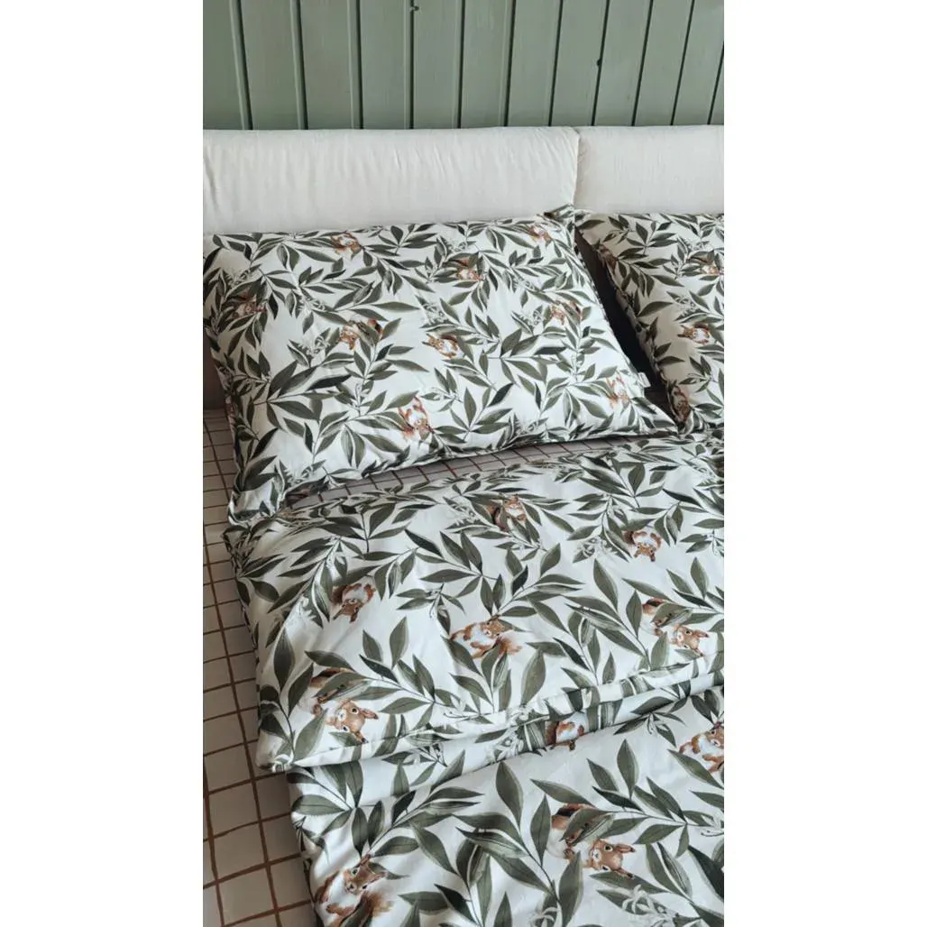Set Posteljine Woodland Višebojni M — detalj